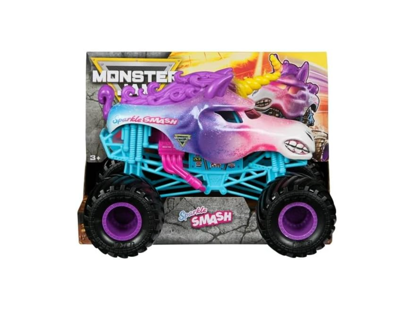 Monster Jam Sparkle Smash 1:24 Scale Official Monster Truck