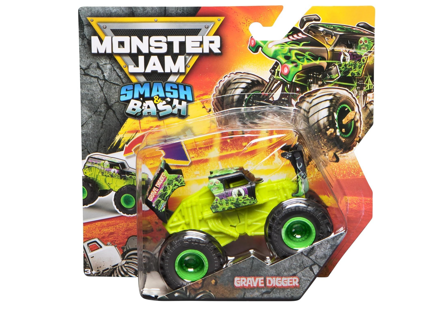 Monster Jam Grave Digger Smash&Bash Die-Cast Monster Truck