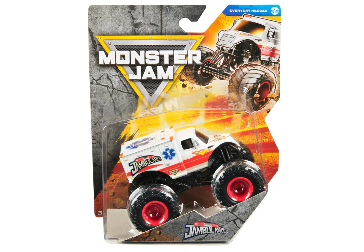 Monster Jam Jambulance Die-Cast Vehicle, 1:64 Scale