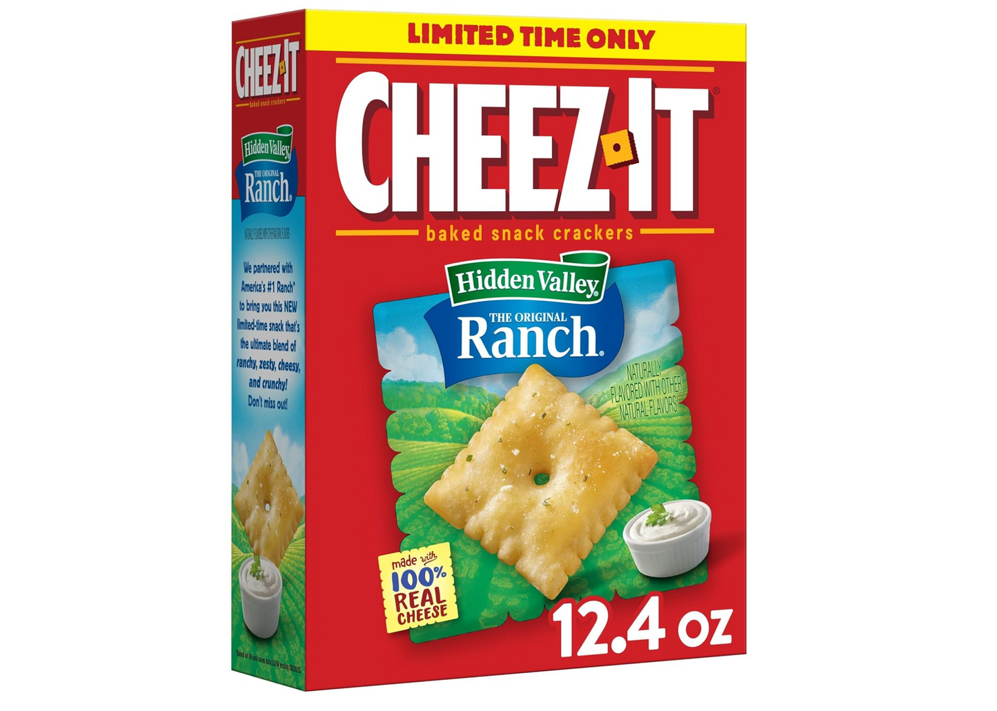 Cheez-It Cheese Crackers, Hidden Valley Ranch, 12.4oz Box