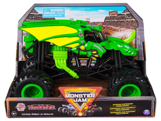 Monster Jam, Bakugan Dragonoid Monster Truck - Green, 1:24 Scale