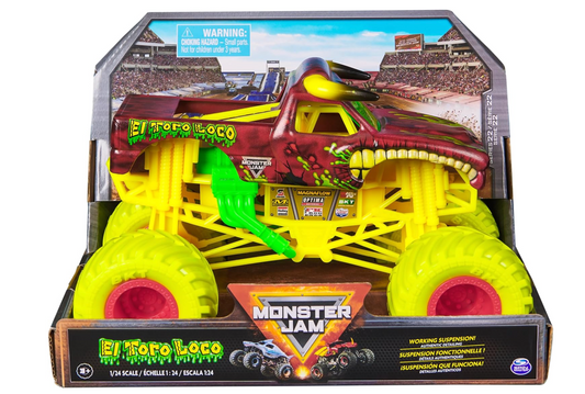 Monster Jam, Official El Toro Loco Monster Truck, Collector Die-Cast Vehicle, 1:24 Scale