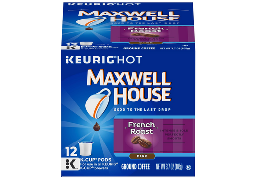 Maxwell House French Roast Coffee K-Cup Pods, 12 count
