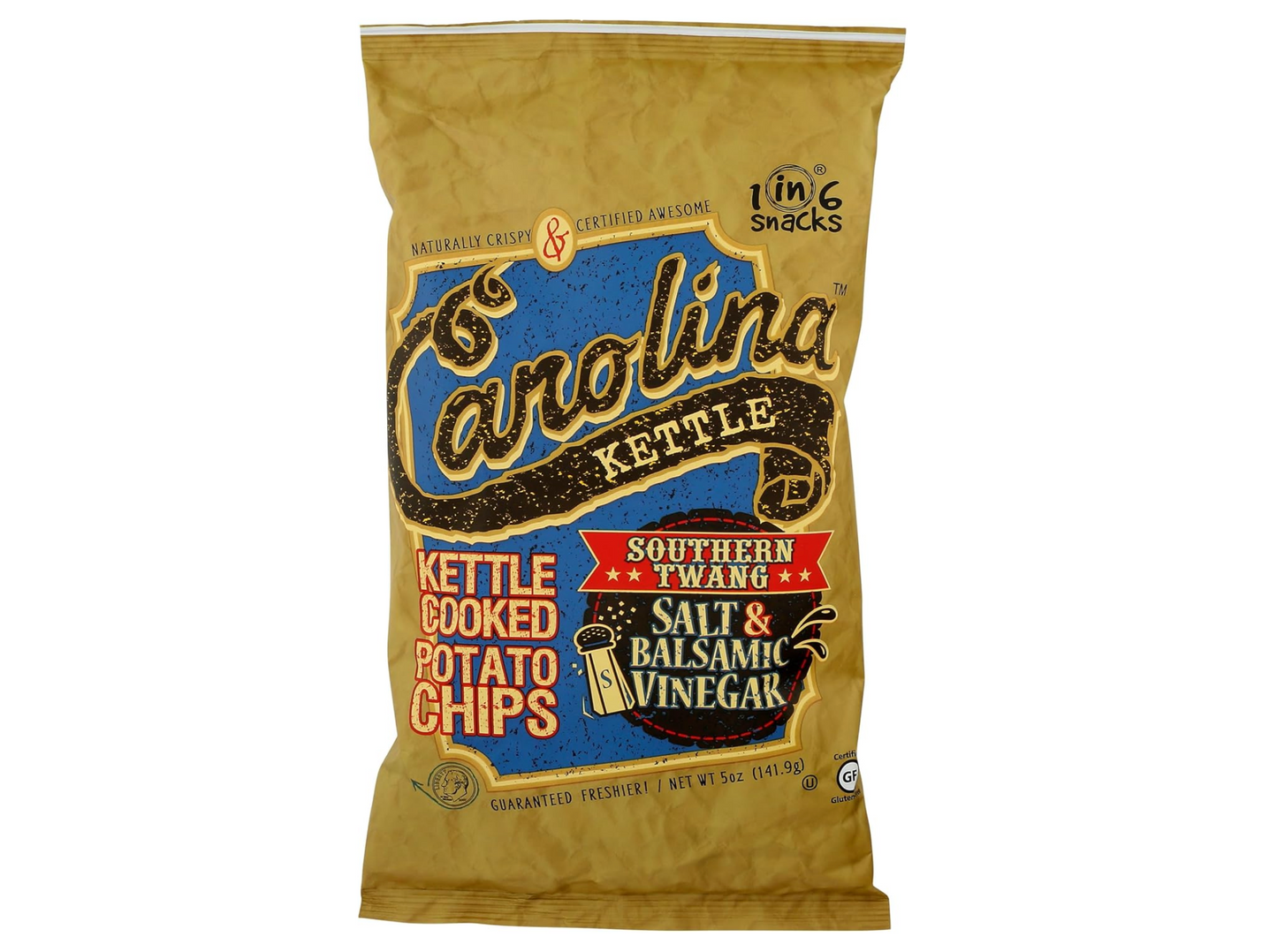 Kettle Cooked Potato Chips, Southern Twang Salt & Vinegar, 5 Oz