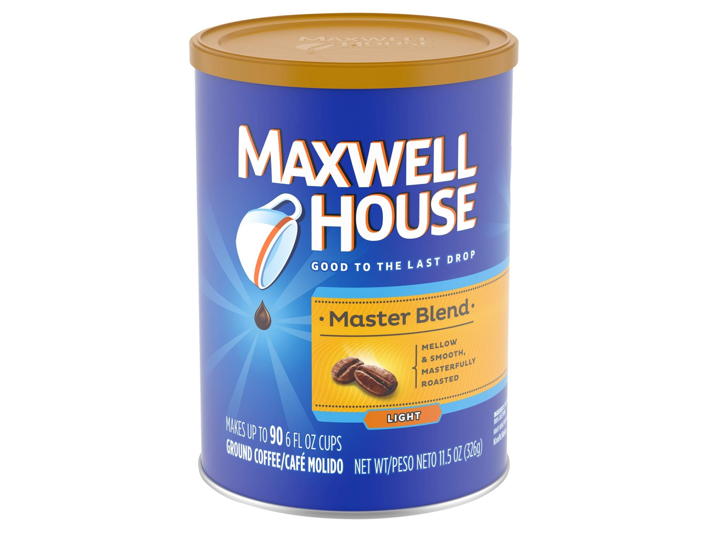 Maxwell House Master Blend Light Roast Ground Coffee (11.5 oz Canister)