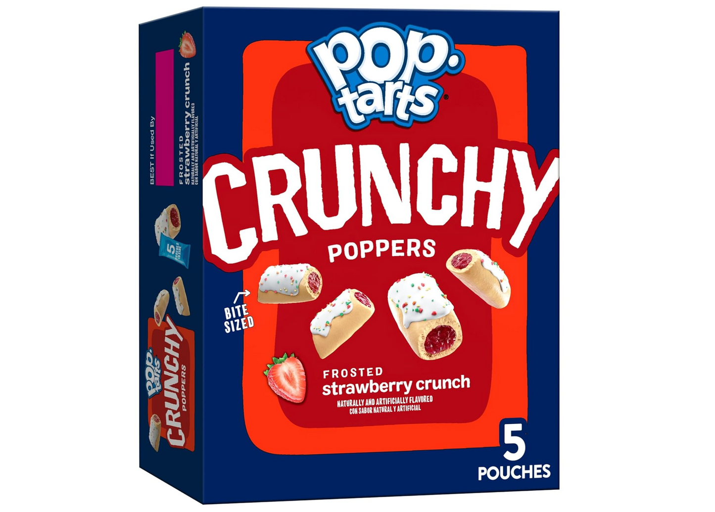 Pop-Tarts Crunchy Poppers Crunchy, Frosted Strawberry Crunch, 5oz Box