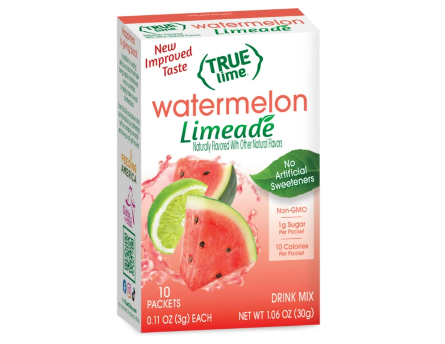 True Lime, Watermelon Limeade Drink Mix 10-0.11 oz packets