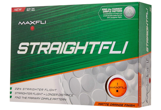 Maxfli StraightFli Matte Golf Balls (Orange)