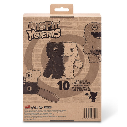 Fuggler Misfit Monsters 23 cm (Count Underoo Mcgoo & Grin - Green & Lilac Long & Curly Pile)